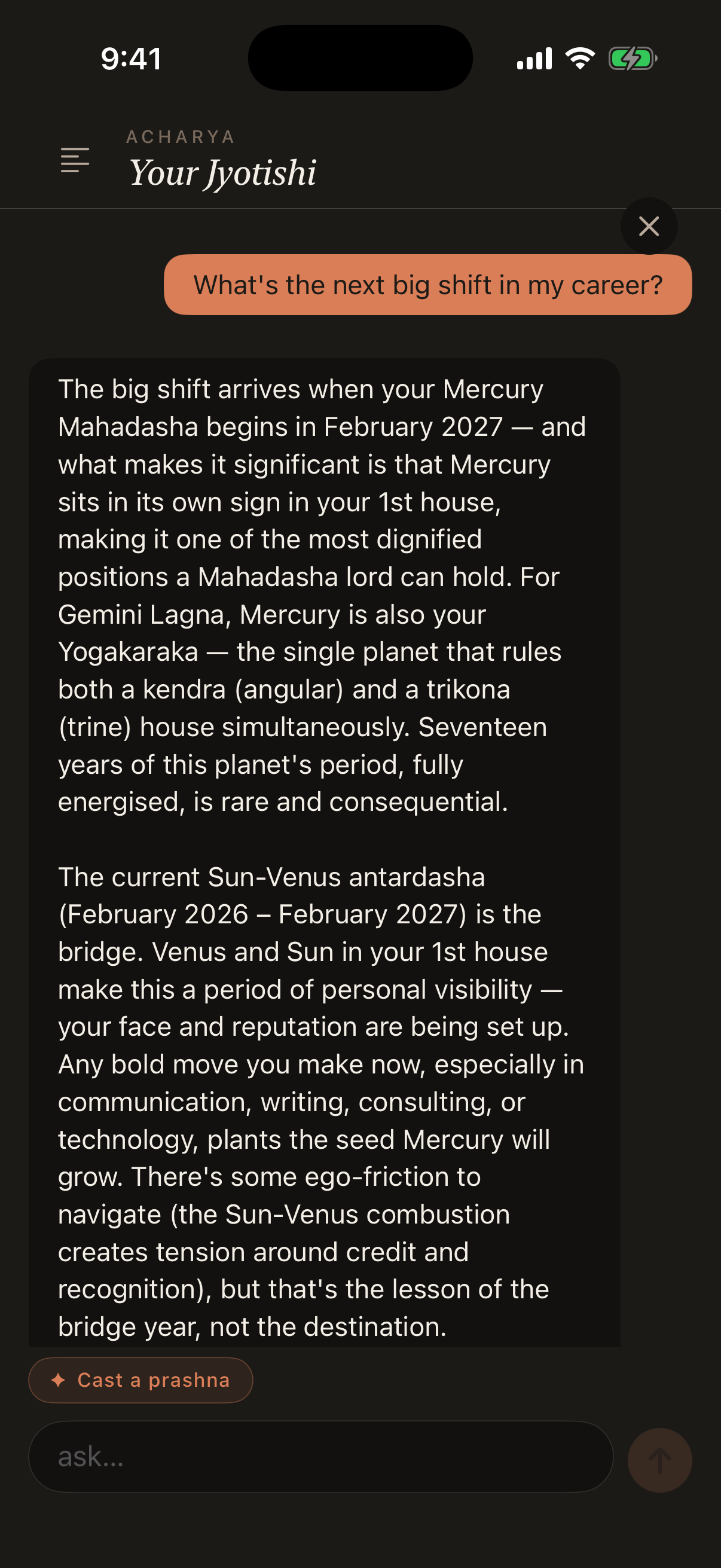 Acharya — a reading, with its working